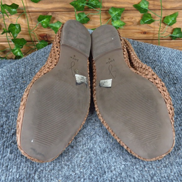 Joie Women 9 Brown Woven Leather Ballet Flats Slip-On Casual Shoes Soft Comfort - Picture 6 of 6